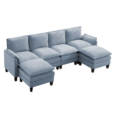 6-Piece 101'' Upholstered U-Shape Sectional