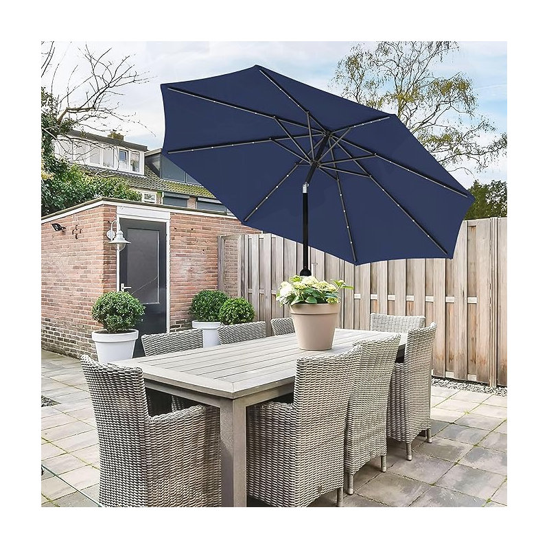32 parasols de patio éclairés à DEL