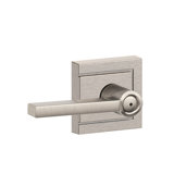 Latitude Lever with Upland Trim Bed and Bath Lock