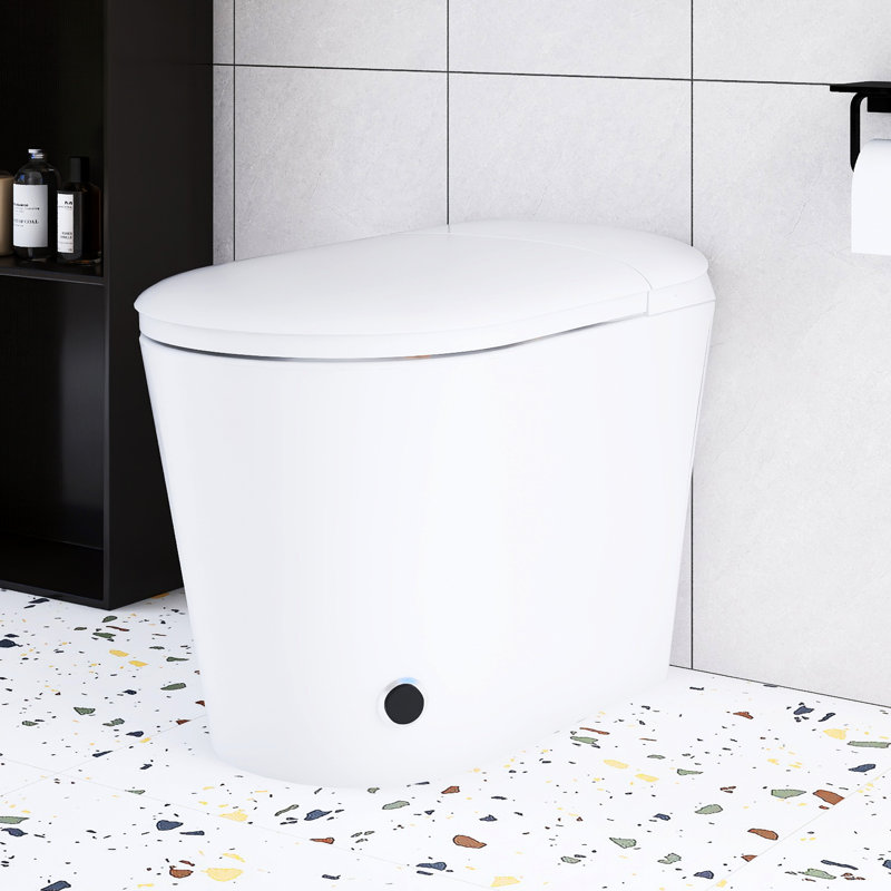 Smart Toilet 1.05 GPF Single Flush Toilet In Ceramic, White