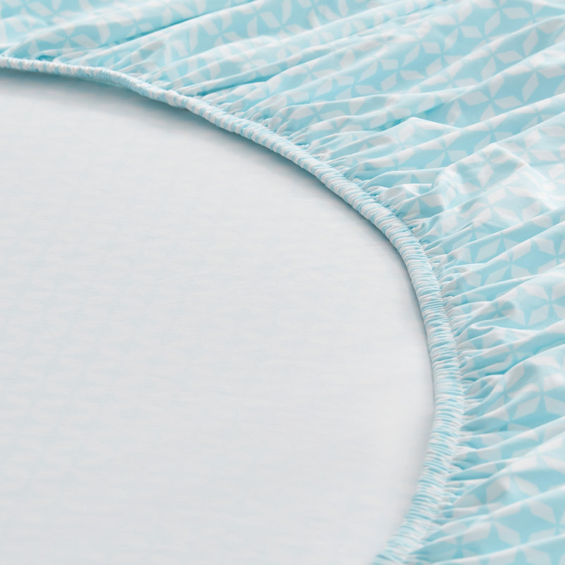 Ensemble de literie Cooling, Grand lit, Géométrie turquoise