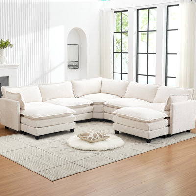 Canapé modulaire en U 113,2 po Beige