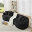 Canapé 4 places courbé en forme de nuage moderne, chenille douce, sans assemblage, confortable pour les rassemblements, revêtement en chenille élégant pour petits espaces, assemblage requis, vidéoconférence, dissimulé