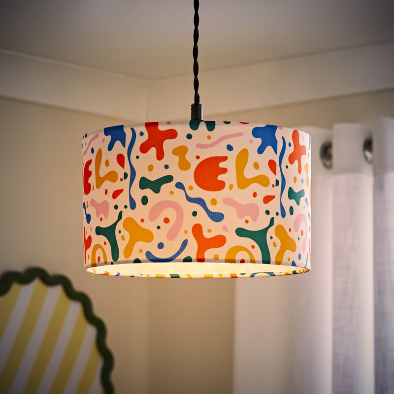 15cm H Linen Blend Drum Lamp Shade ( Clip On ) in Cream