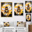 «Yellow and Black Honey Bee», art mural insectes et insectes-609522678-609522667