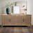 Wood Four Door Credenza