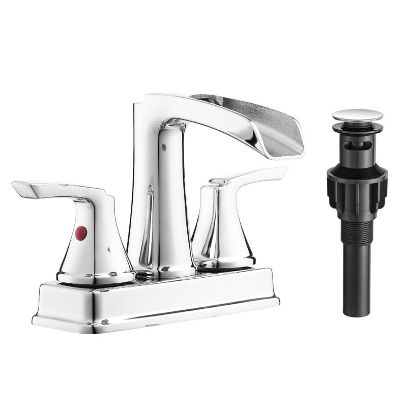 Robinet cascade pour salle de bain 4 pouces, 2 poignées, rotation à 360 degrés, 3 trous, pour lavabo, gain de temps, sortie pivotante, design moderne.