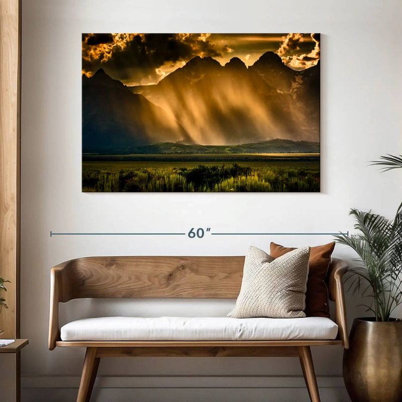 Alvord Stormy Grand Tetons, H 32 po x l 48 po