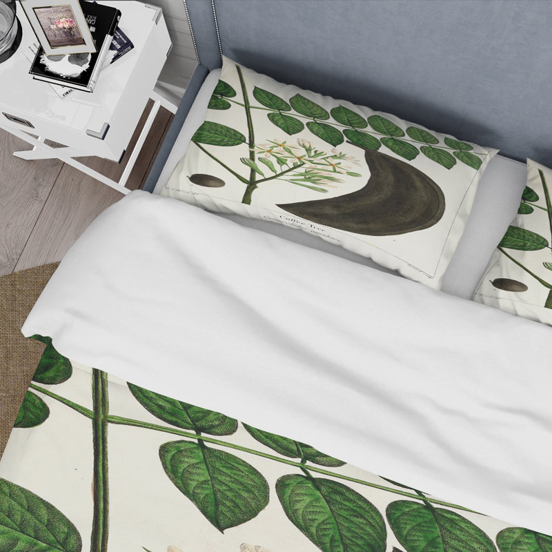 Ensemble de housse de couette traditionnel Vintage Plant Life IX - microfibre de polyester