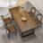 Nut-Brown Rectangular Solid Wood Dining Table-1319067101