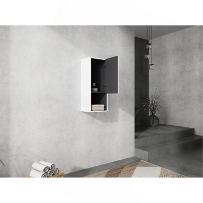 12" Bathroom Side Cabinet,Soft Close Doors,Float Mounting Design,(KD-Packing)