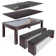 Gosports 7 Ft 3-in-1 Multi Game Pool Table Set with Dining, and Table Tennis Game Includes Storage Bench