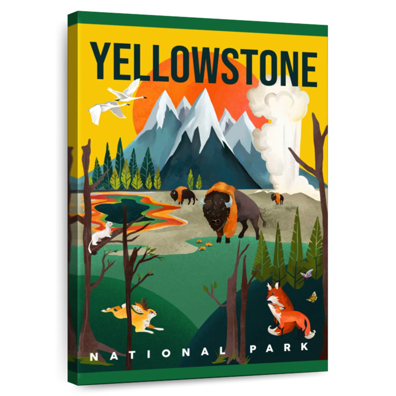 Alvord Yellowstone Park, H 39 po x l 26 po