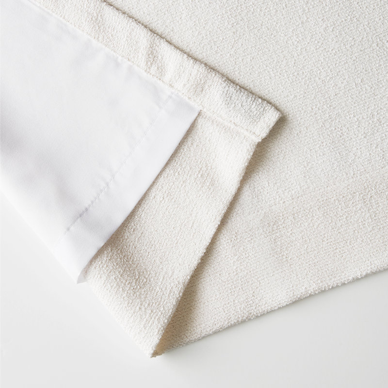 Landon Curtain, White, 50" W x 108" L
