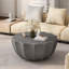 Table basse imperméable 35,43 po moderne pour l'extérieur et l'intérieur, conception Mgo durable, convient aux terrasses, jardins, arrière-cours et salons (gris)-130203269