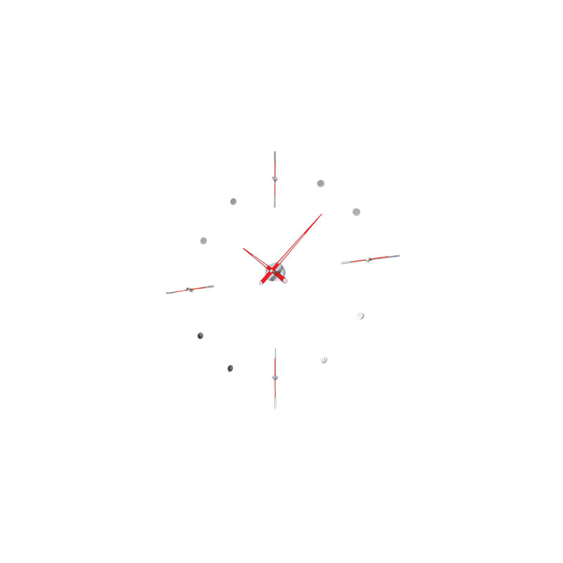 Mixto Analog Wall Clock, Red Lacquered, Small