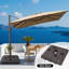 11' X 9' Rectangular Cantilever Umbrella, Base Included-1772497471