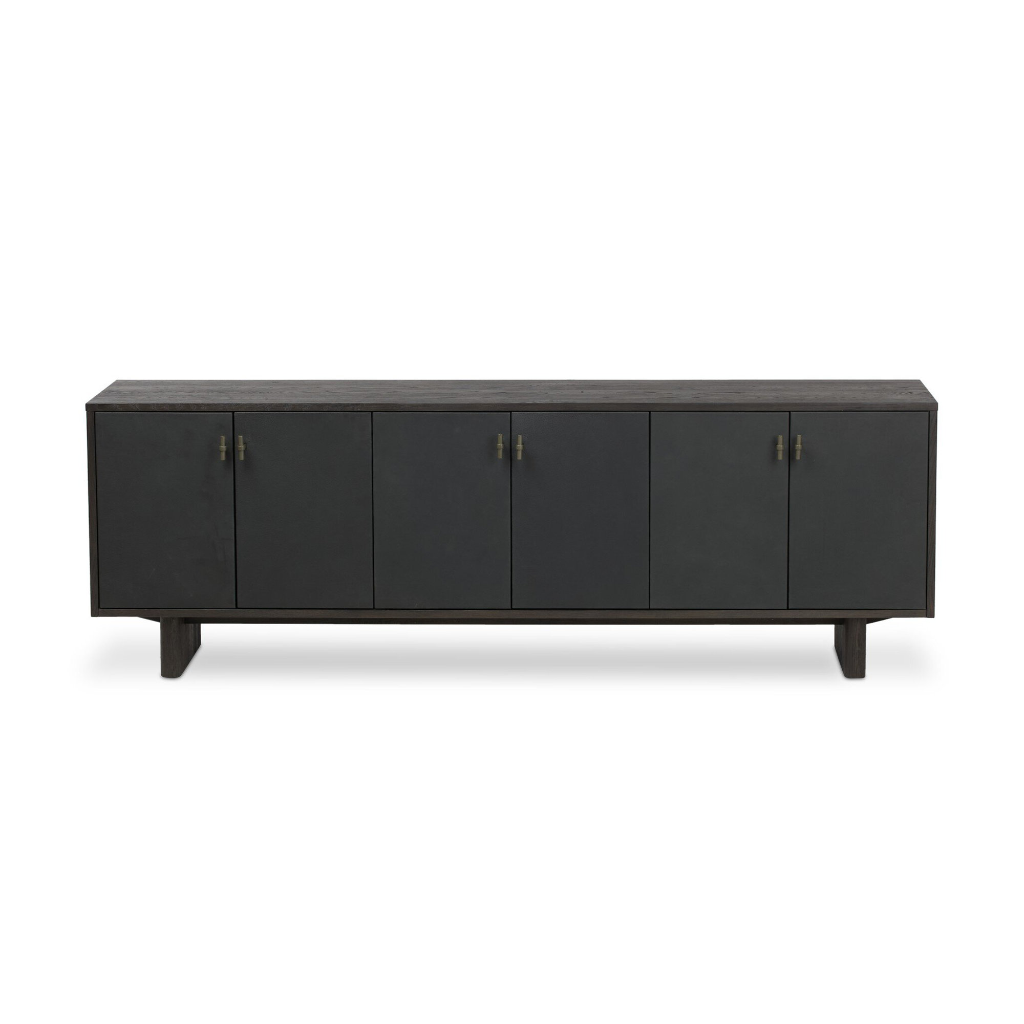 Sunglow Media Console-worn Black Oak