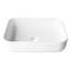 Lavabo de salle de bain vasque rectangulaire en céramique blanche-73699729