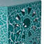 Table d'appoint de patio avec plateau hexagonal et base en métal-1824252287
