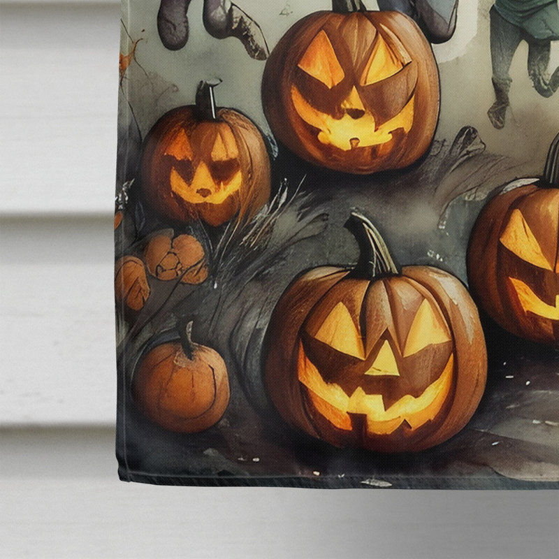 Double Sided 40'' H x 28'' W Polyester Halloween House Flag