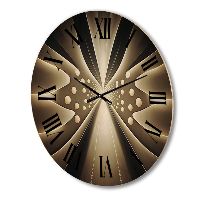 Horloge murale en bois massif Nayelle, Grand