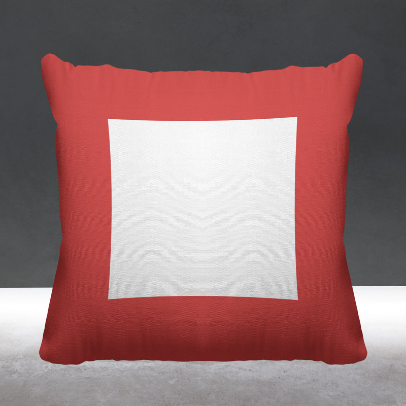 Coussin décoratif intérieur / extérieur Luella, L 17 po x H 17 po, Corail