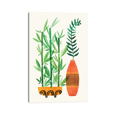 Bamboo And Fern by Modern Tropical - Wrapped Canvas Print