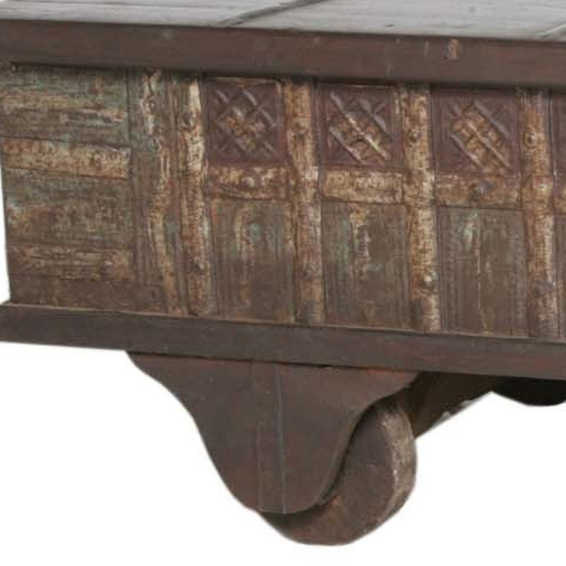 Table basse Brown Wheel Antique