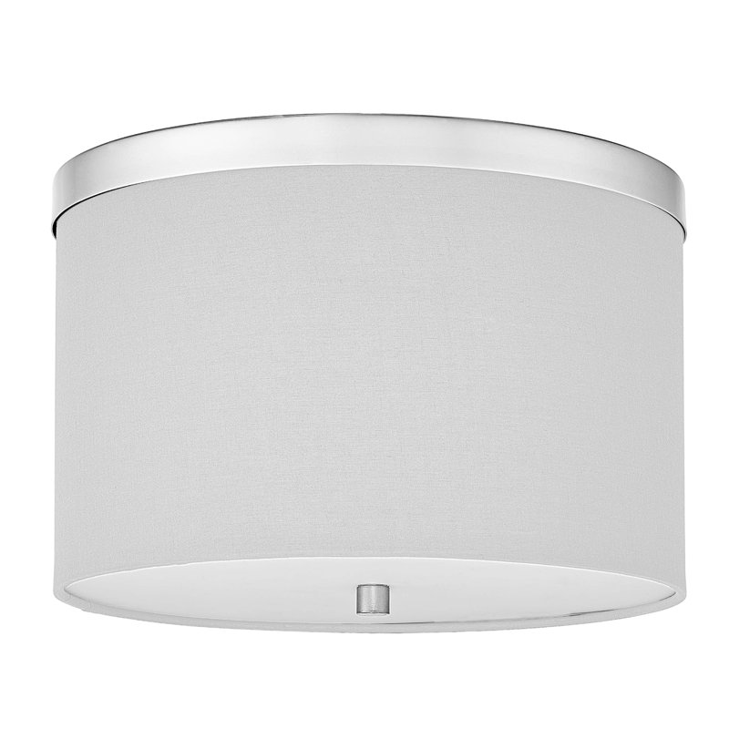 Plafonnier encastré 2 lumières Jazemine, Blanc, Chrome poli