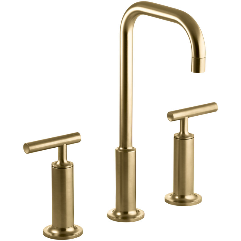 Robinet de salle de bain Purist®, Or brossé éclatant de style moderne