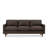 Alyvia 85.8" Brown Top Grain Leather Square Arm Sofa