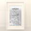 « chicago city map », reproduction d’impression sur affiche en tons-22634047