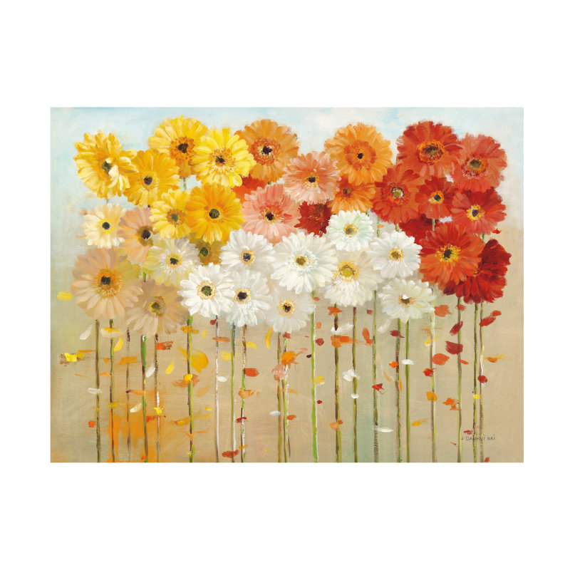 Art sur toile «rouleau Danhui Nai Daisies Fall», H 14 po x l 19 po
