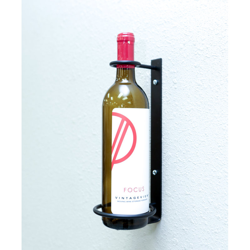 Knooce Wall Mounted Wine Bottle Rack, Black