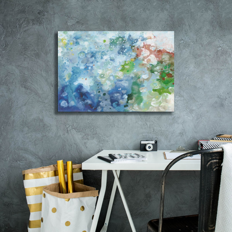  «Tidepool Sparkle Pink Blue» par Danhui Nai, art mural sur toile