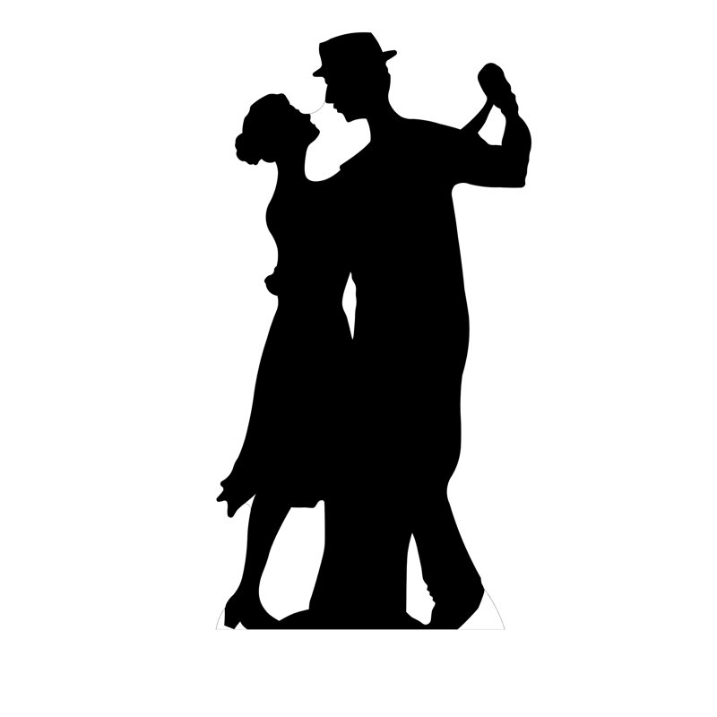 Salsa Dancer Silhouette Cardboard Standup