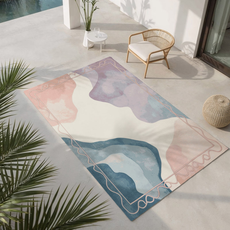 Tapis intérieur et extérieur Coral Mist, Rectangle 1 pi 6 po x 2 pi 6 po
