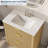 24"/30" Fluted Bathroom Vanity with Ceramic Sink, Farmhouse Freestanding Cabinet with 2 Drawers & 1 Flip-Down Drawer-123555728