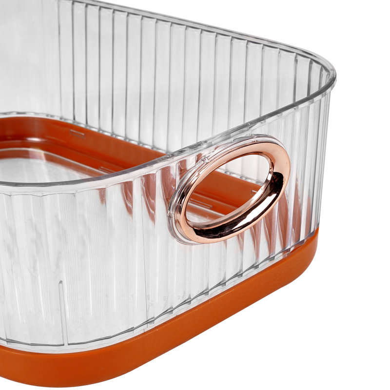 Ensemble de 2 organisateurs de réfrigérateur et bacs de rangement transparents en PET, organisateur transparent pour la cuisine