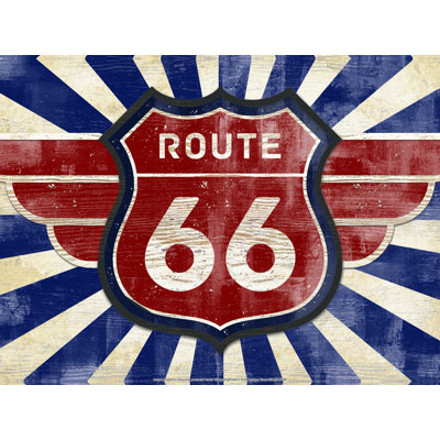 «Retro Route 66», impression sur toile tendue