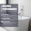 Poignée d'auvent pour baignoire avec vis de fixation à 16 points incluse, finition chromée