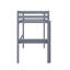 Lit mezzanine simple en bois d'hévéa avec barrière de sécurité, bureau intégré et échelle-190897271