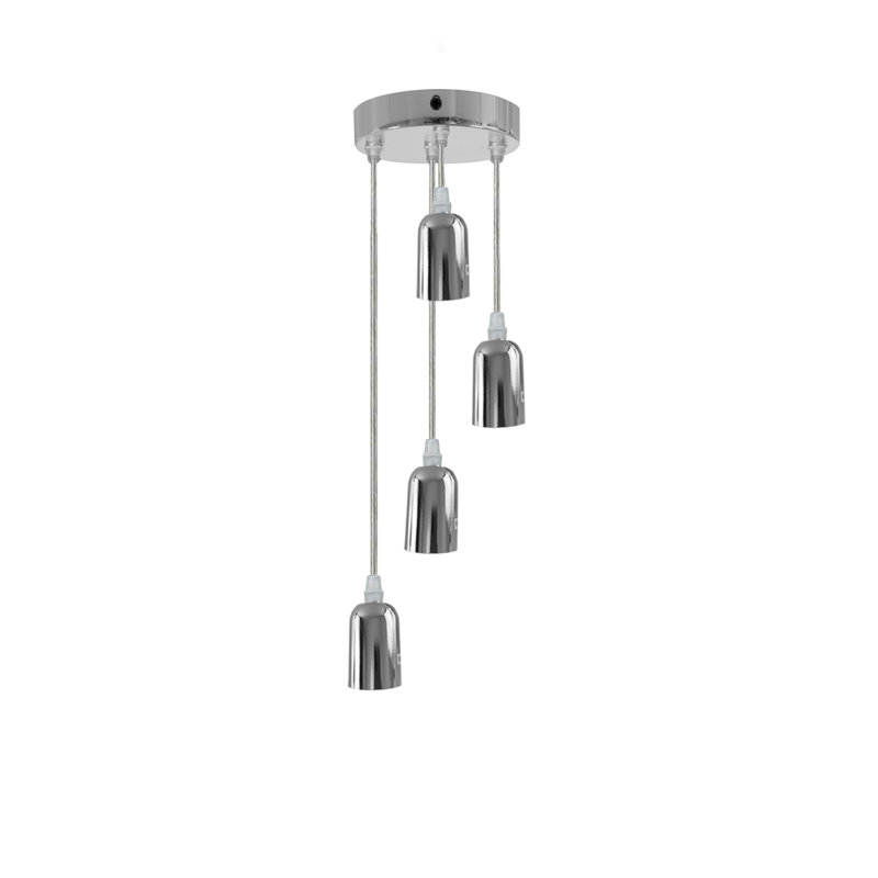 Brodeur 4 - Light Chrome Cluster Pendant, No