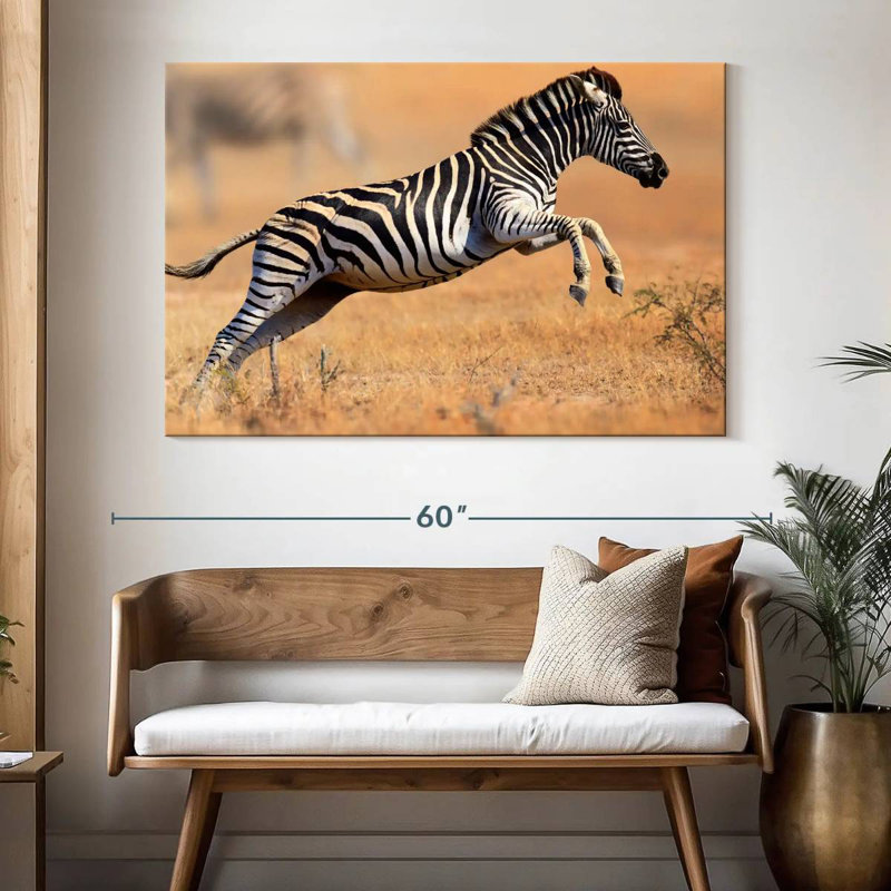 Brampt Jumping Zebra, 34" H x 51" W