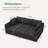 Tremee L-shaped Modular Sleeper Sofa Upholstered Sectional Sofa Couch Dark Grey-122503854