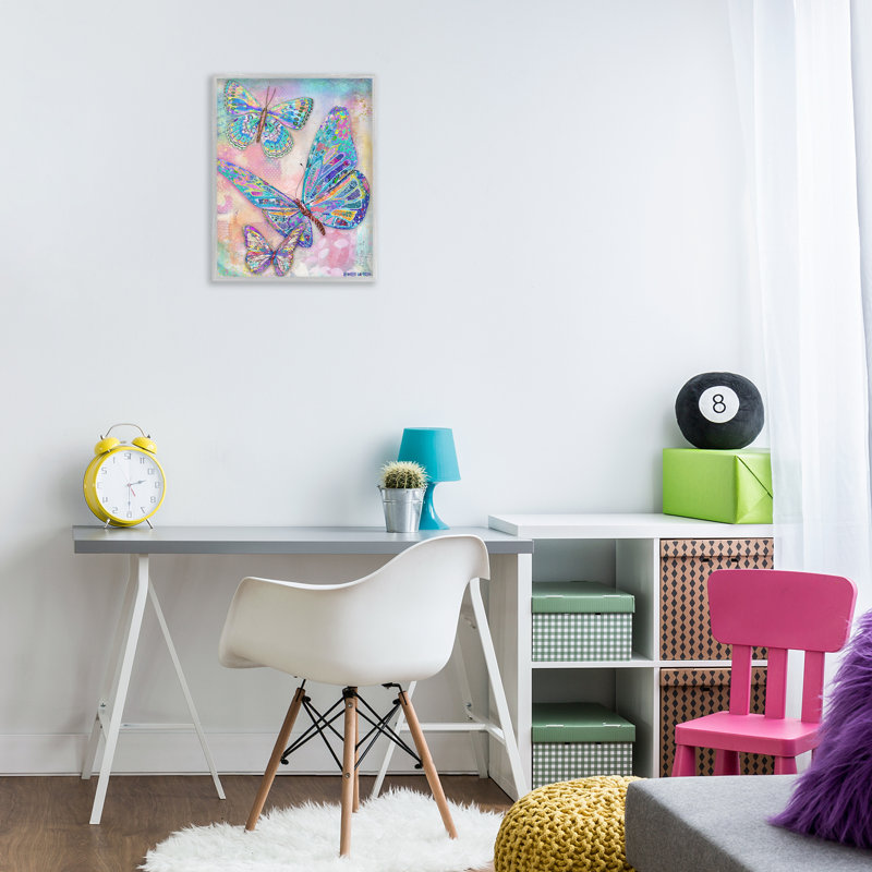 «Rustic Glam Butterflies», art de la giclée encadrée par Jennifer Lambein, H 20 po x l 16 po