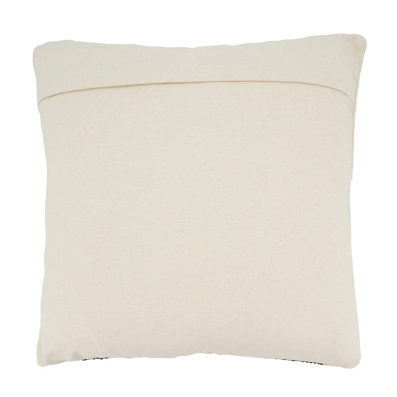 Geometric Black and White Cotton Euro Throw Pillow Cover