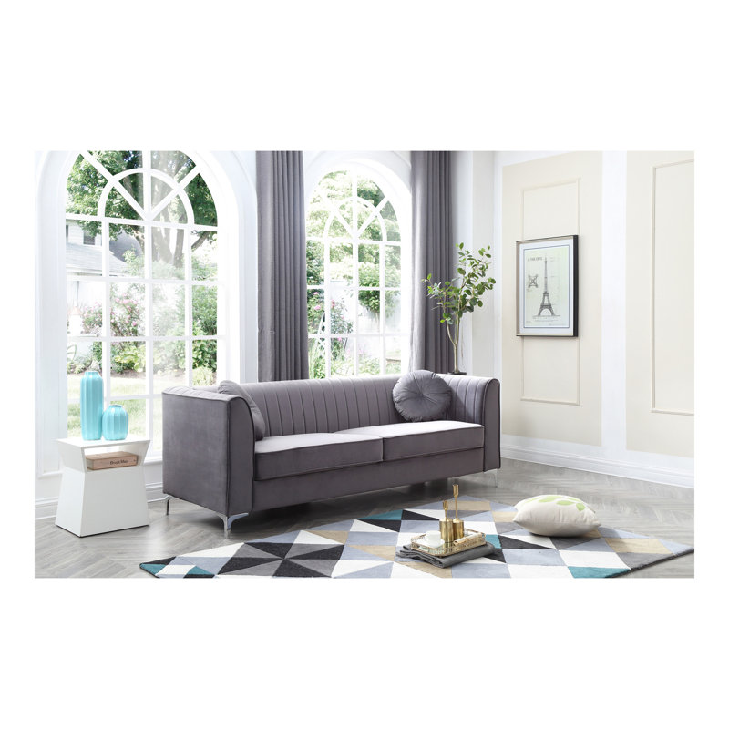 Élégant canapé contemporain gris foncé