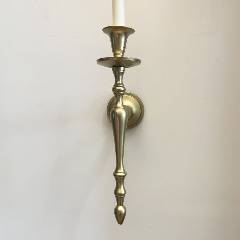 Town House Taper Candle Sconce, Gold